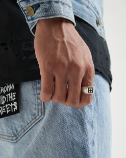 Shop Ksubi 925 Dripps 1999 Signet Ring