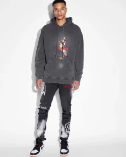 Store Ksubi 999 Wrld Biggie Hoodie Faded Black