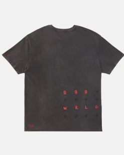 Discount Ksubi 999 Wrld Biggie Ss Tee Faded Black