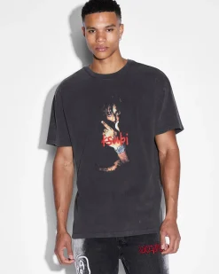 Discount Ksubi 999 Wrld Biggie Ss Tee Faded Black