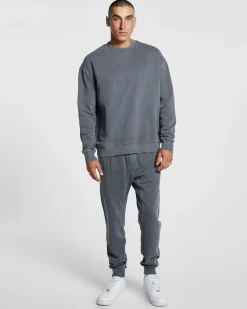 Sale Ksubi 4 X 4 Biggie Crew Charcoal