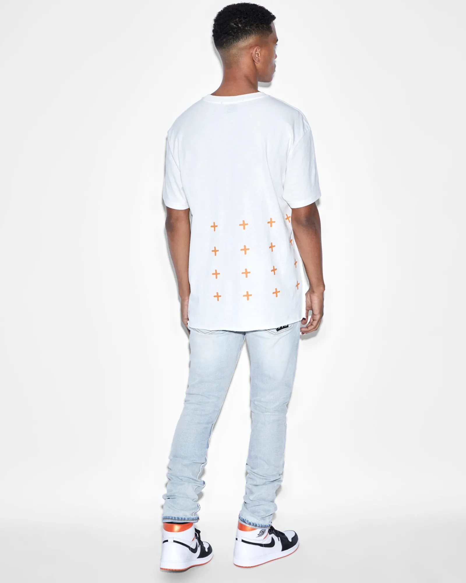Shop Ksubi 4 X 4 Biggie Ss Tee White Orange