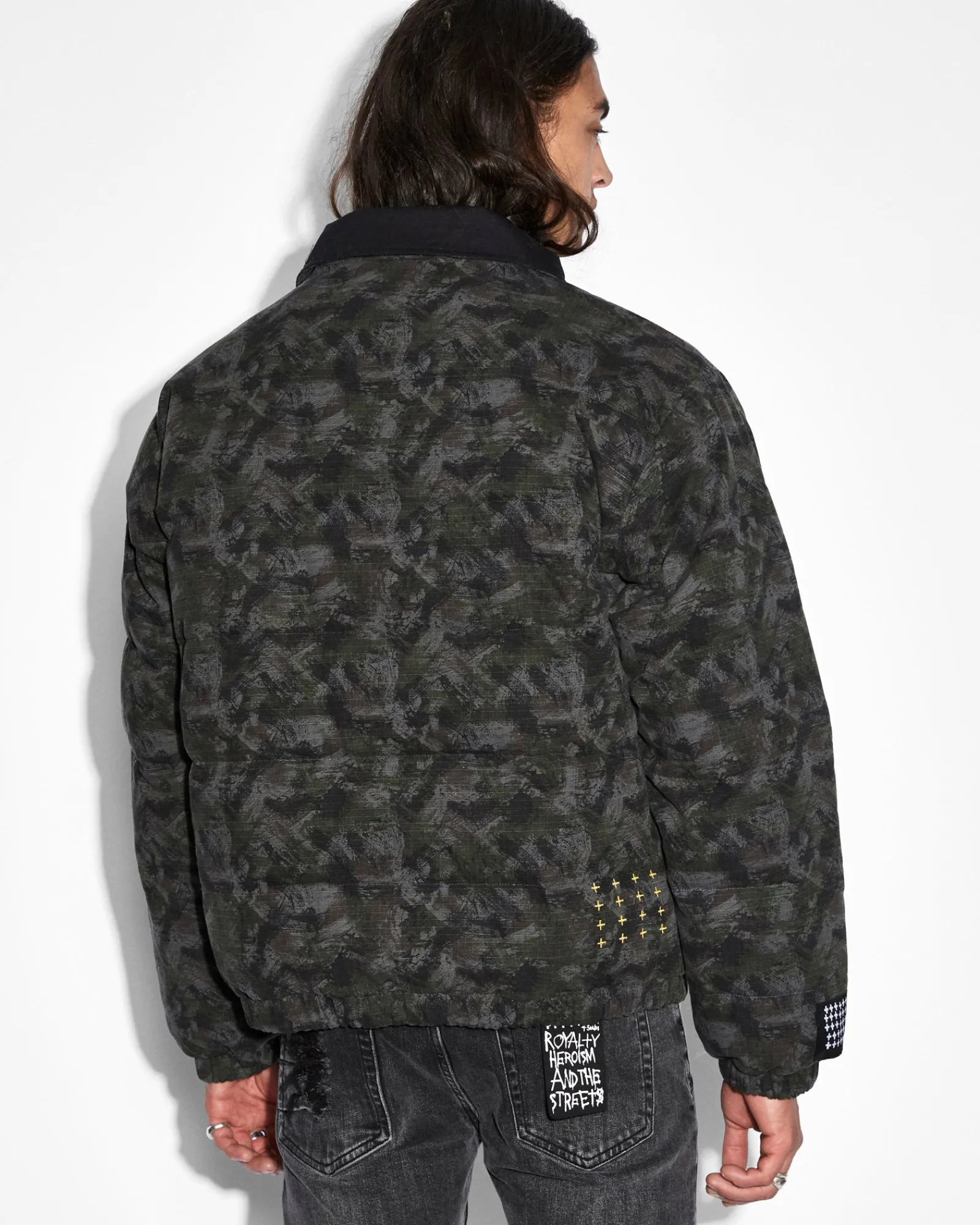 Shop Ksubi Amnesia Reversible Puffer Jacket Camo