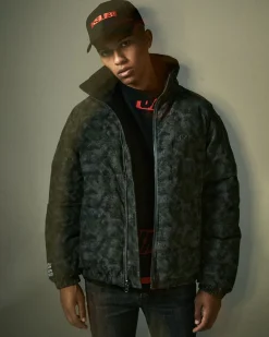 Shop Ksubi Amnesia Reversible Puffer Jacket Camo