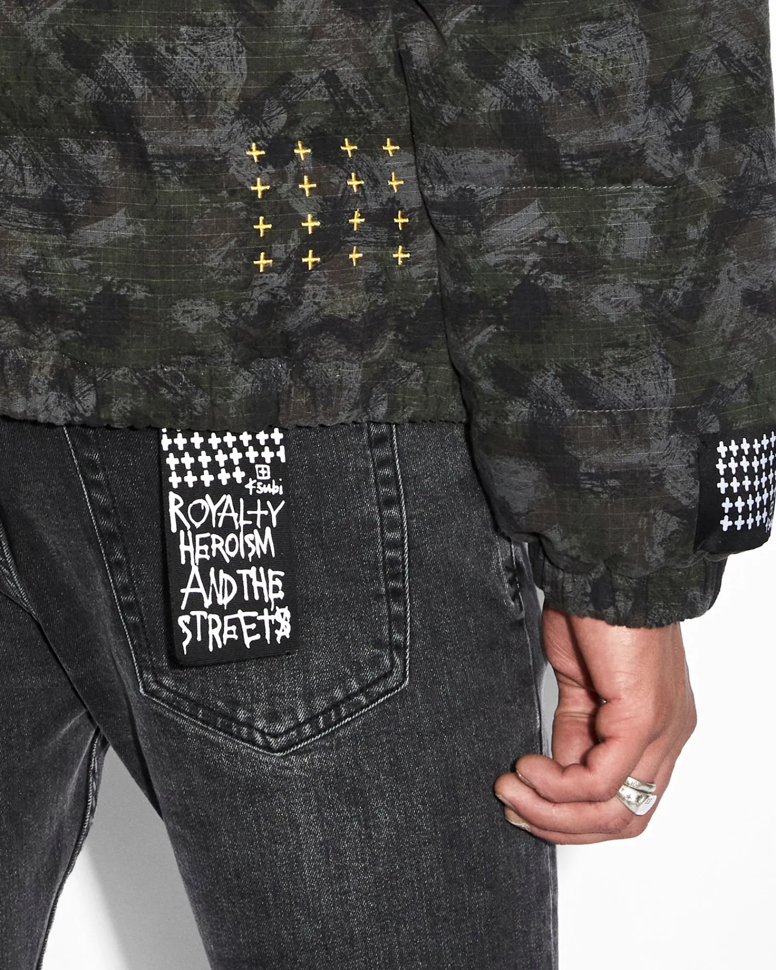 Shop Ksubi Amnesia Reversible Puffer Jacket Camo