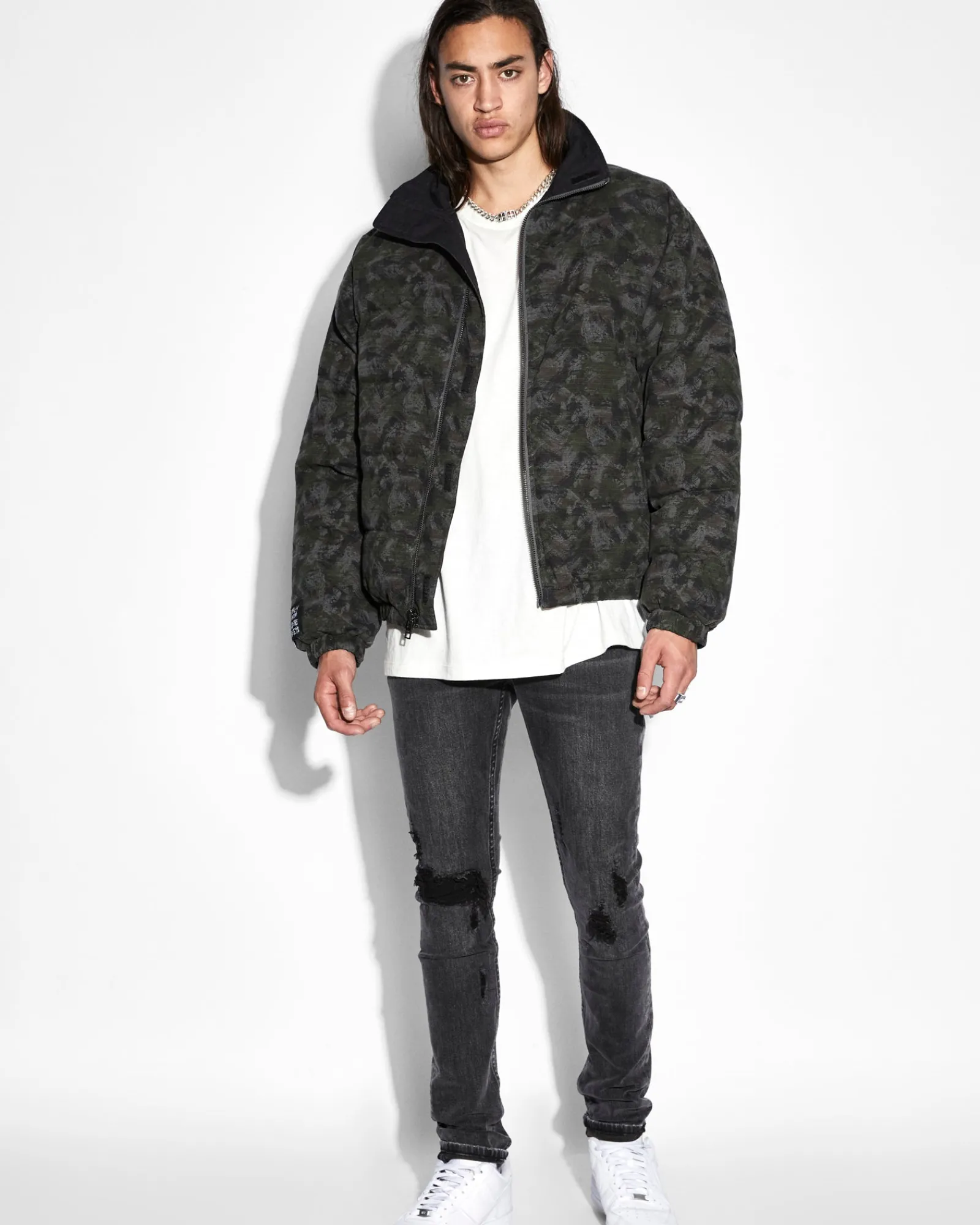 Shop Ksubi Amnesia Reversible Puffer Jacket Camo