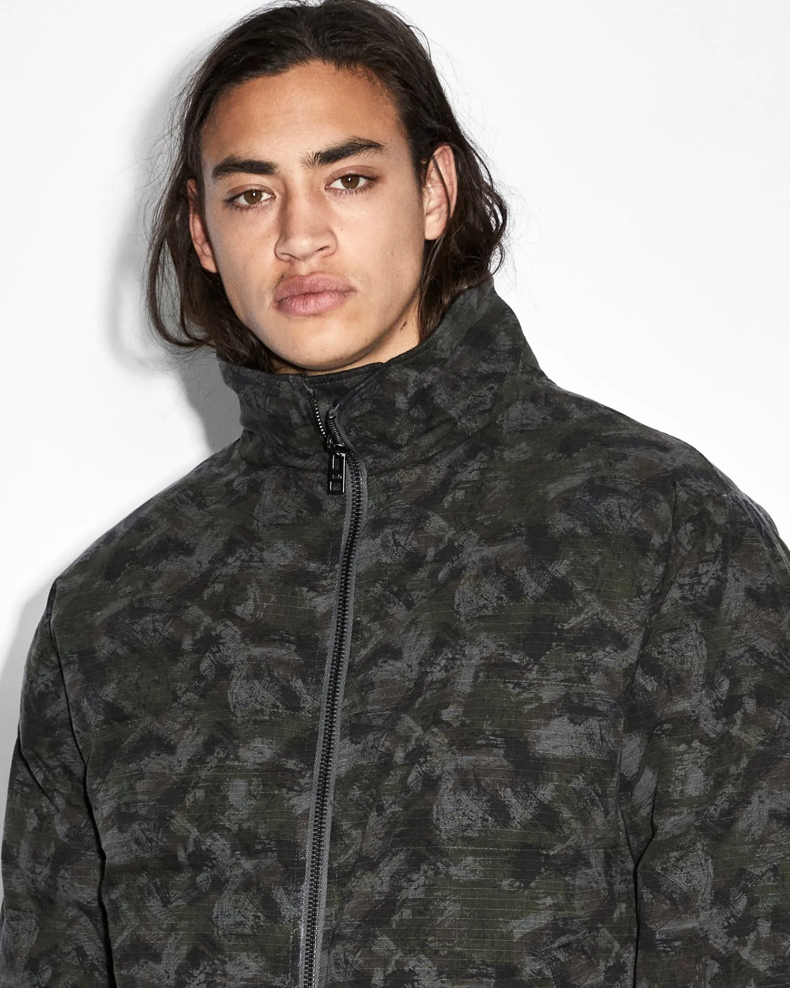 Shop Ksubi Amnesia Reversible Puffer Jacket Camo