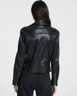 Outlet Ksubi Amplify Leather Jacket Black