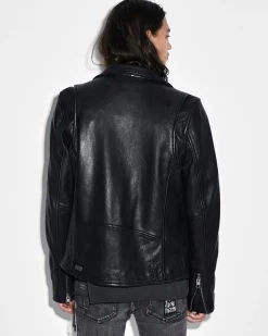 Sale Ksubi Capitol Leather Jacket Black