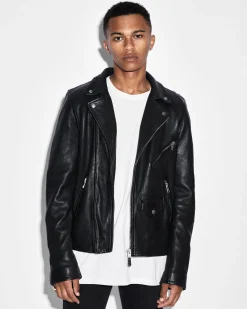 Sale Ksubi Capitol Leather Jacket Black