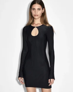 Shop Ksubi Charmed Keyhole Dress Black