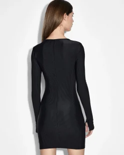 Shop Ksubi Charmed Keyhole Dress Black