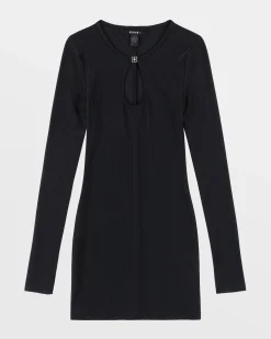 Shop Ksubi Charmed Keyhole Dress Black