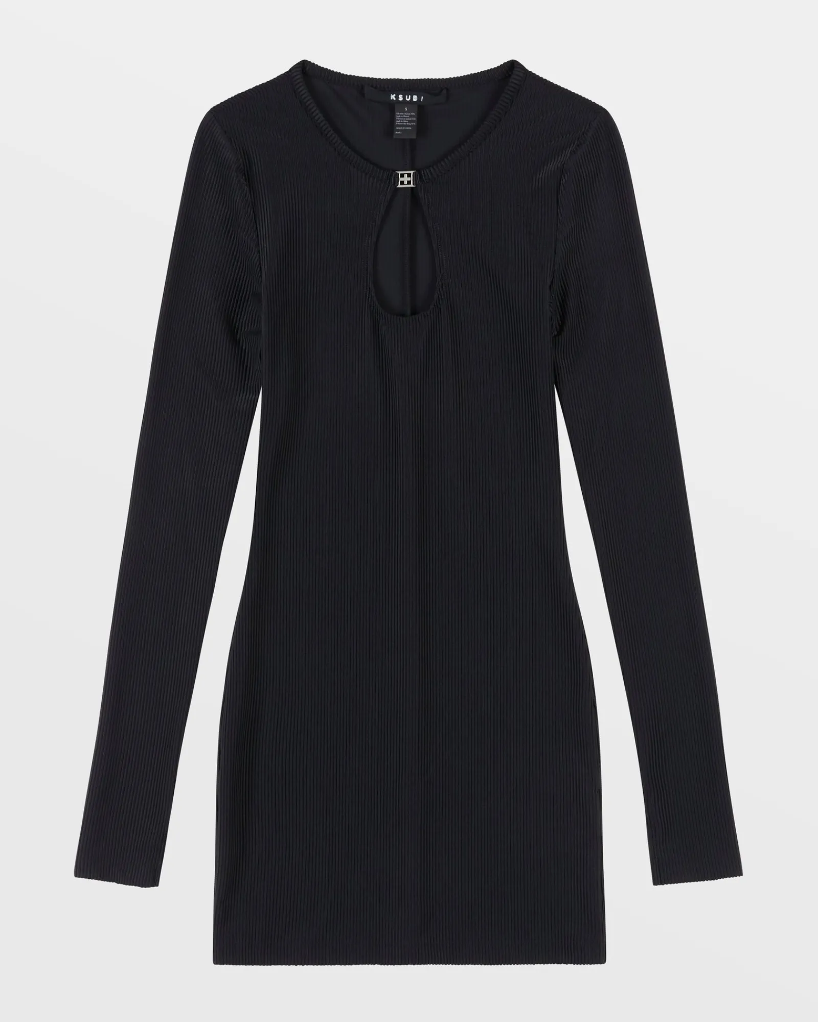 Shop Ksubi Charmed Keyhole Dress Black