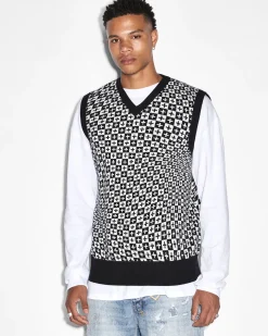Best Sale Ksubi Check Out Knit Vest Multi