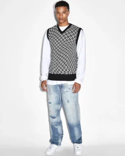 Best Sale Ksubi Check Out Knit Vest Multi