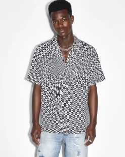 Discount Ksubi Check Out Resort Ss Shirt Black