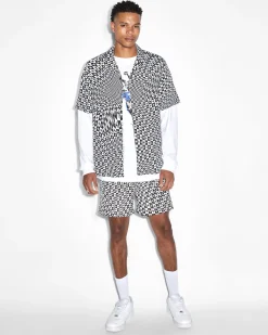 Discount Ksubi Check Out Resort Ss Shirt Black