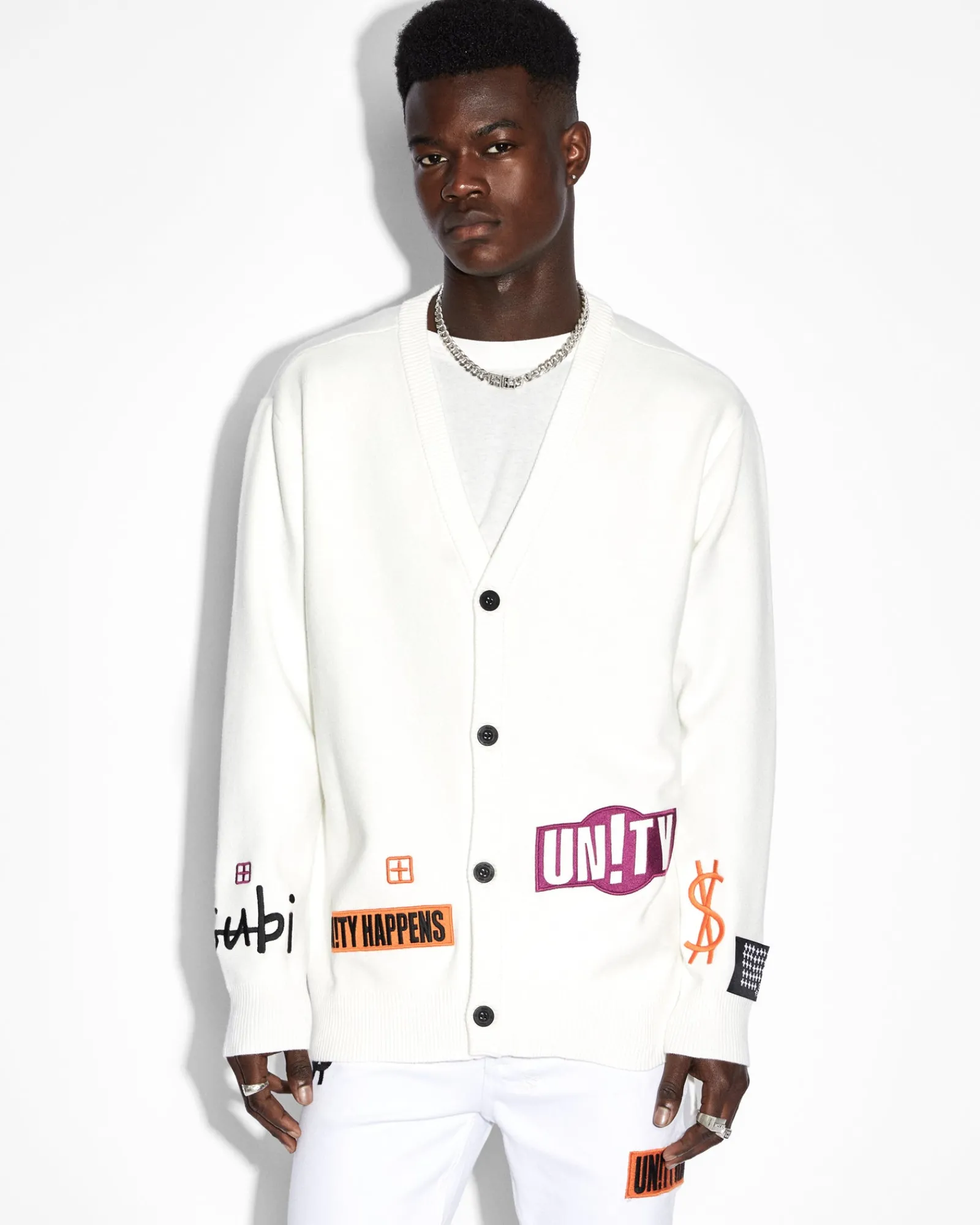 Store Ksubi Collective Cardigan White