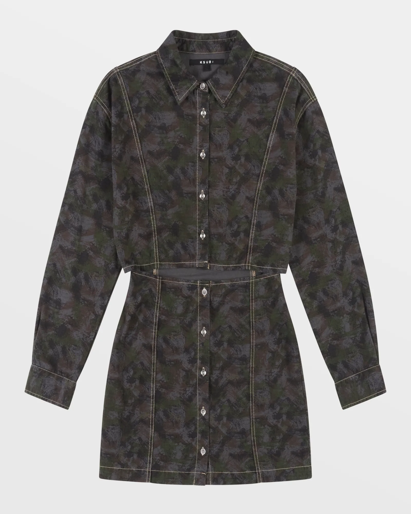 Online Ksubi Cutout Shirt Dress Camo