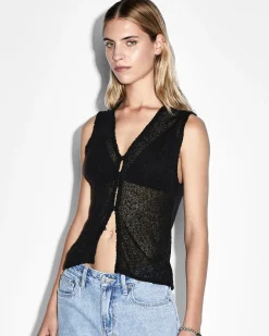 Shop Ksubi Divide Knit Vest Black