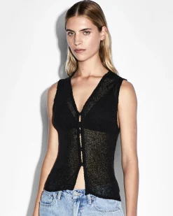 Shop Ksubi Divide Knit Vest Black