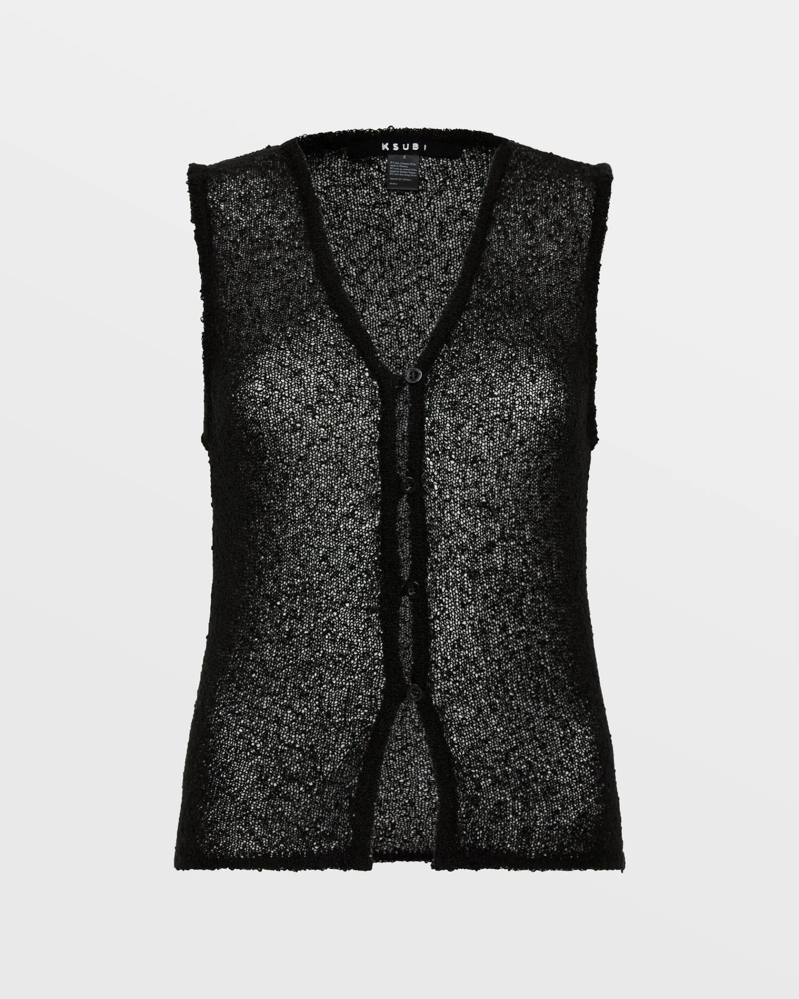 Sale Ksubi Divide Knit Vest Black