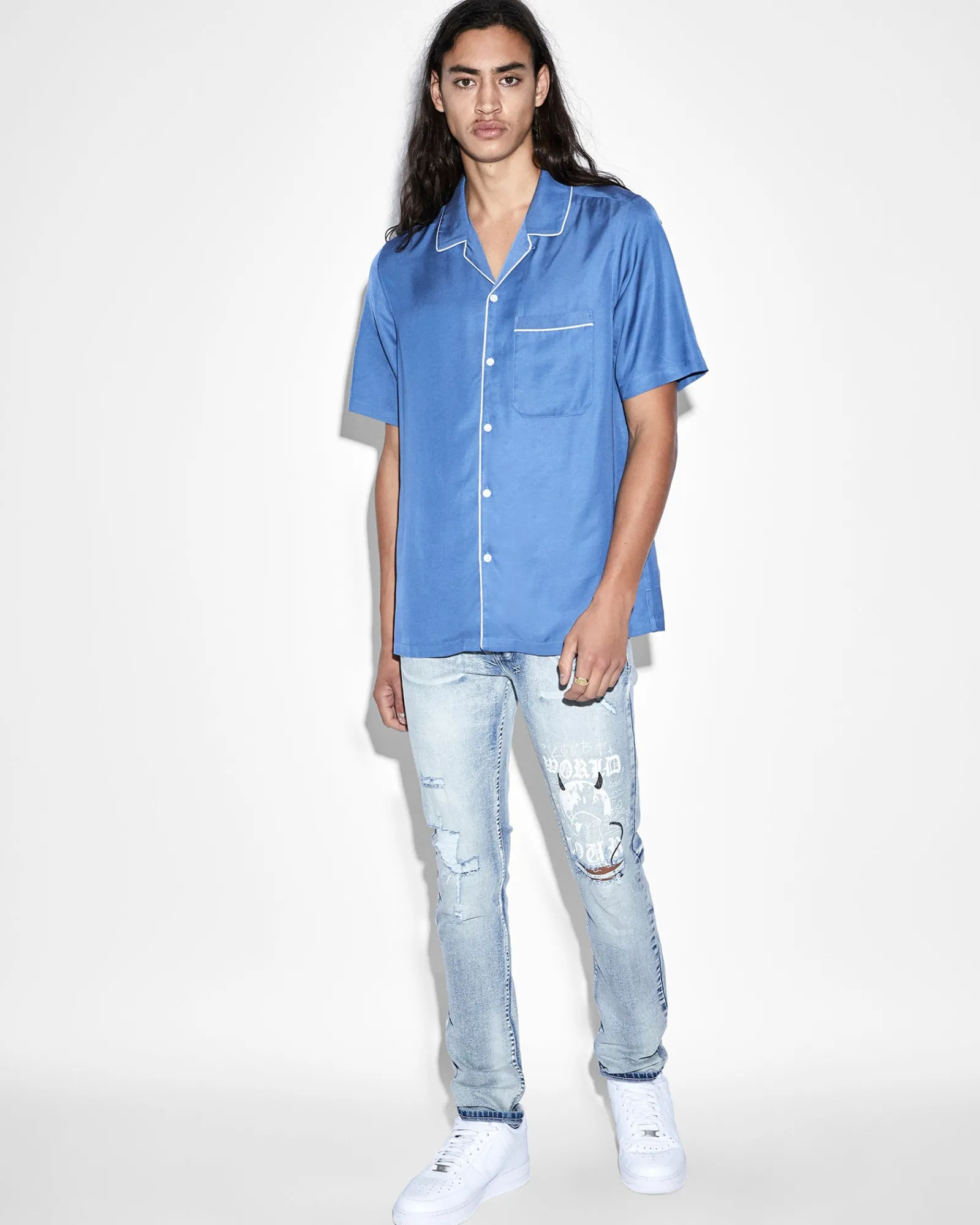 Sale Ksubi Downtown Resort Ss Shirt Atlantic