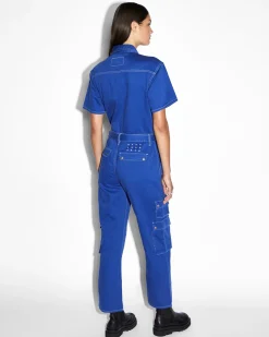 Hot Ksubi Drill Boilersuit Cobalt
