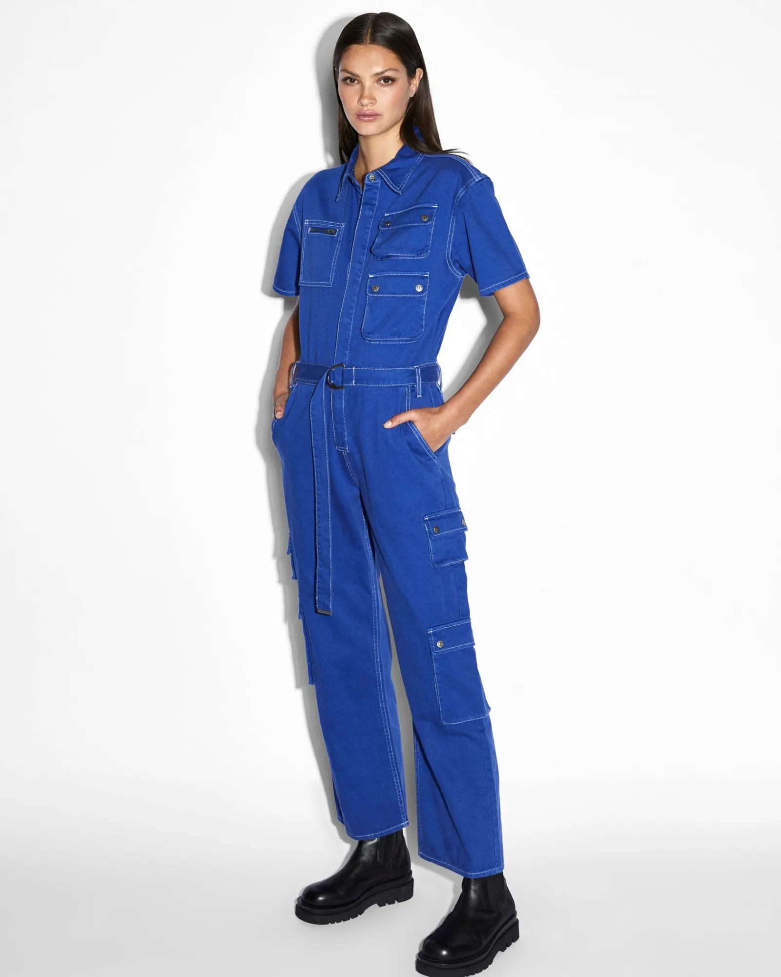 Hot Ksubi Drill Boilersuit Cobalt