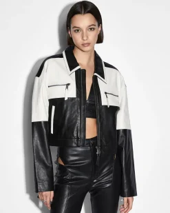 Outlet Ksubi Emblem Boxy Biker Black/White