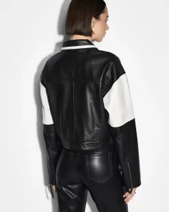 Outlet Ksubi Emblem Boxy Biker Black/White