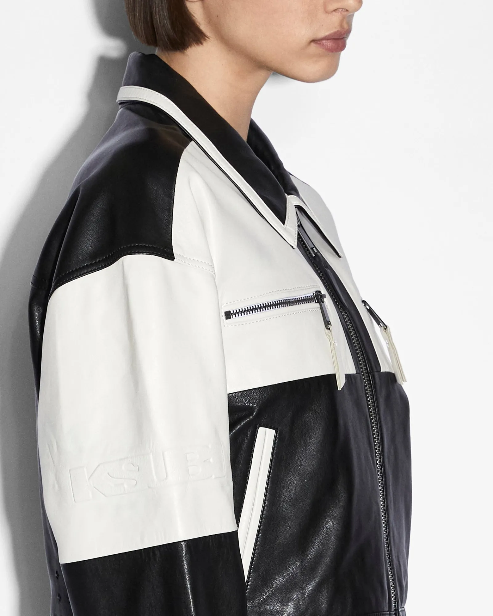Outlet Ksubi Emblem Boxy Biker Black/White