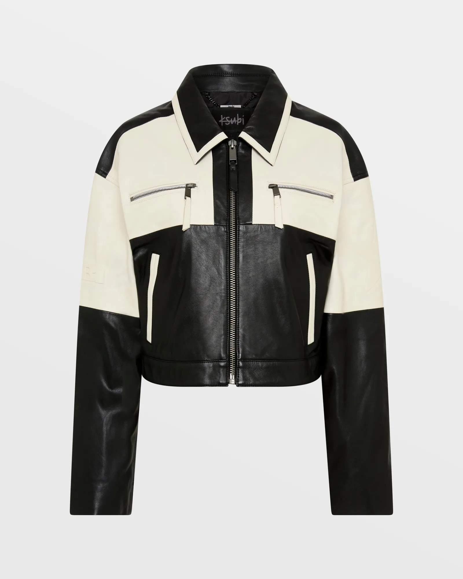 Outlet Ksubi Emblem Boxy Biker Black/White