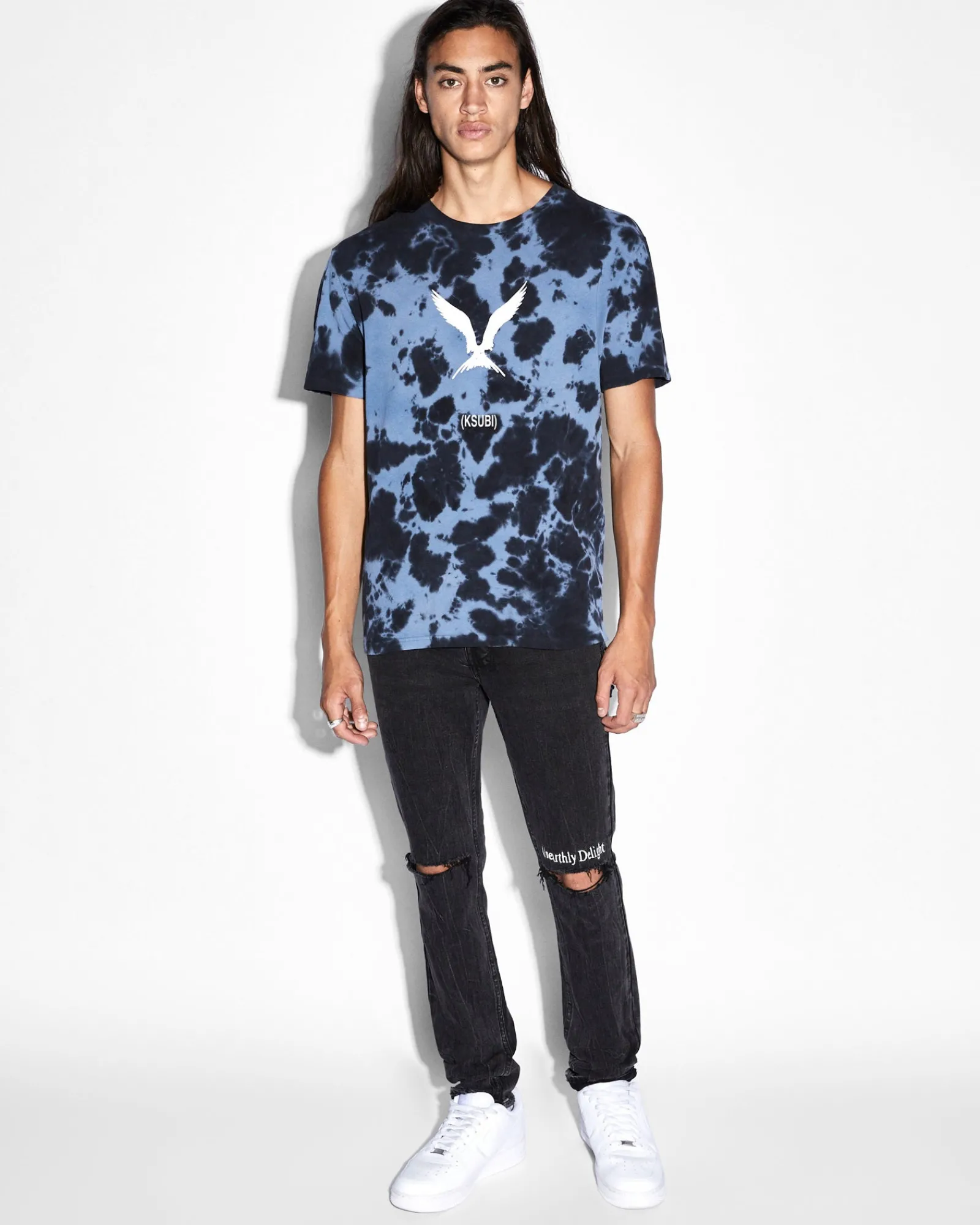 Sale Ksubi Euphoric Kash Ss Tee Teal Dye