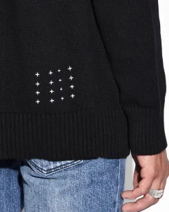 Outlet Ksubi Euphoric Knit Crew Black