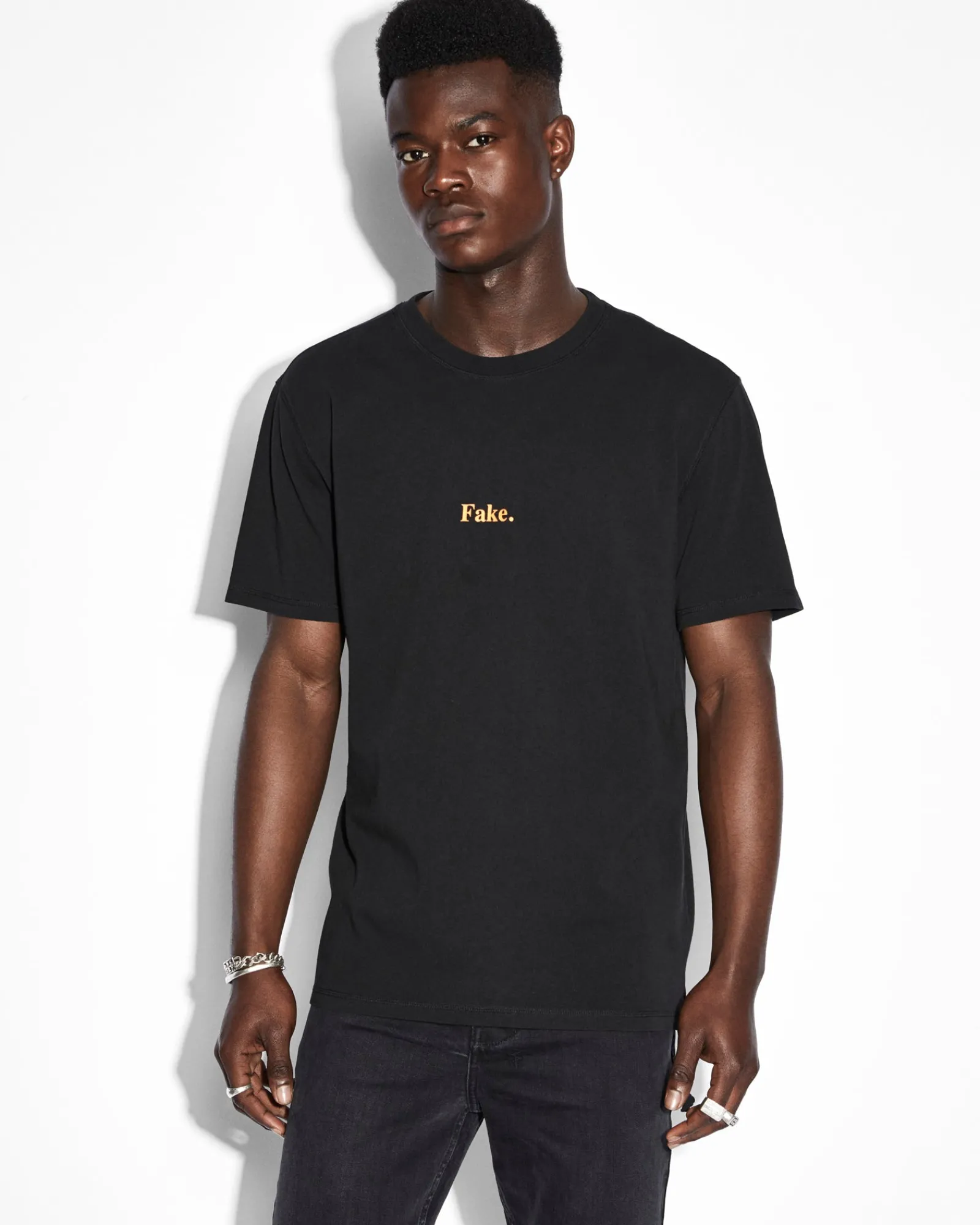 Shop Ksubi Fake Kash Ss Tee Black Orange