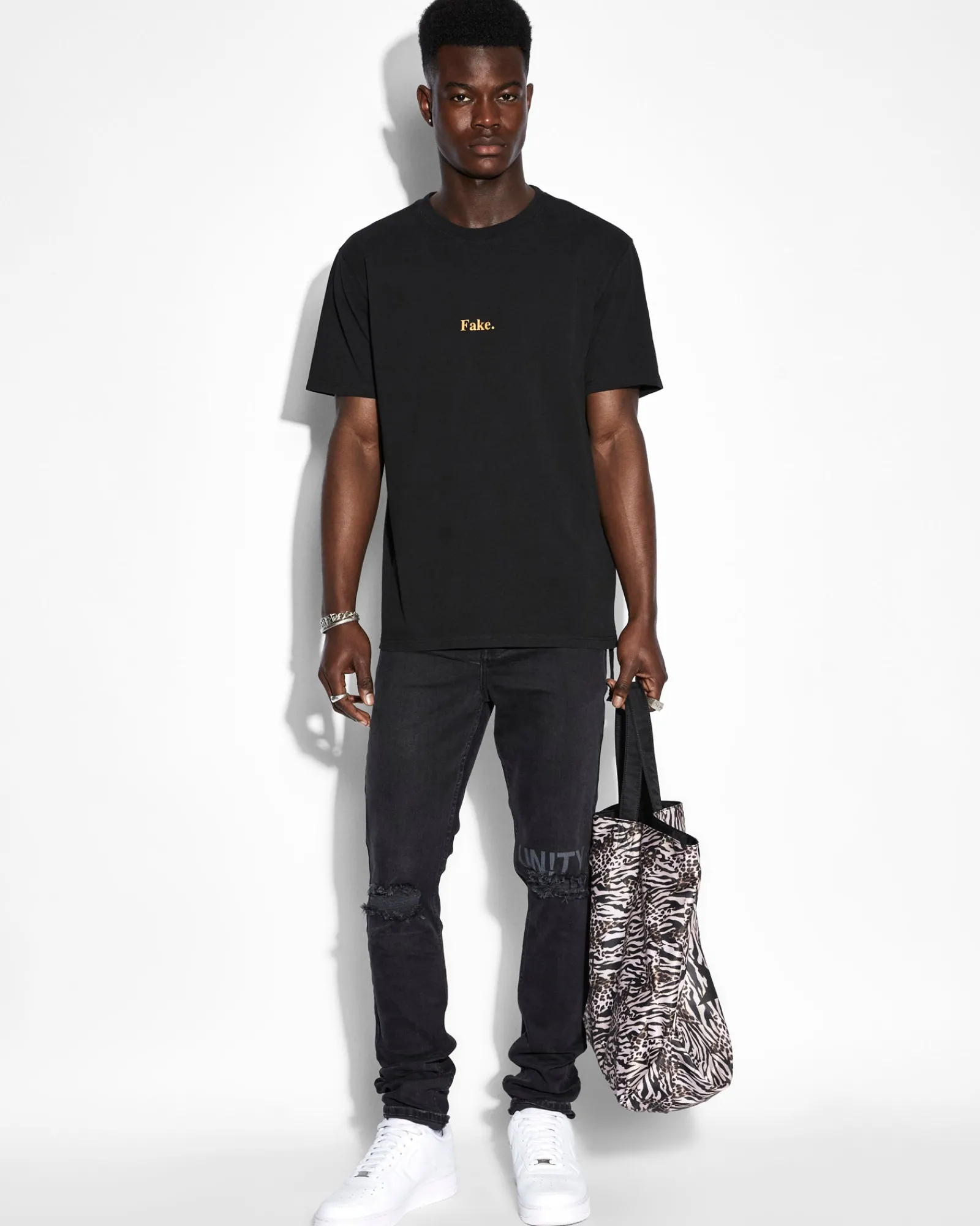 Shop Ksubi Fake Kash Ss Tee Black Orange