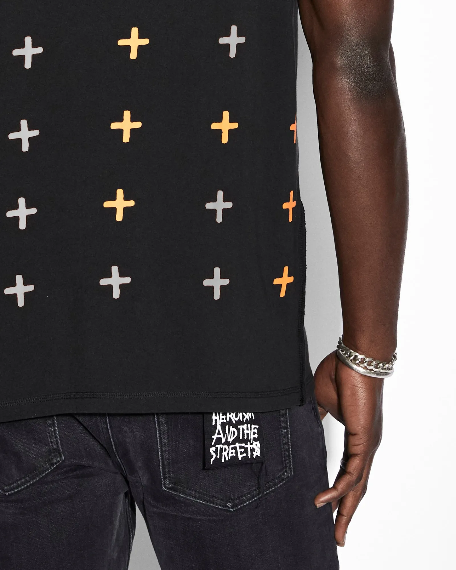 Shop Ksubi Fake Kash Ss Tee Black Orange
