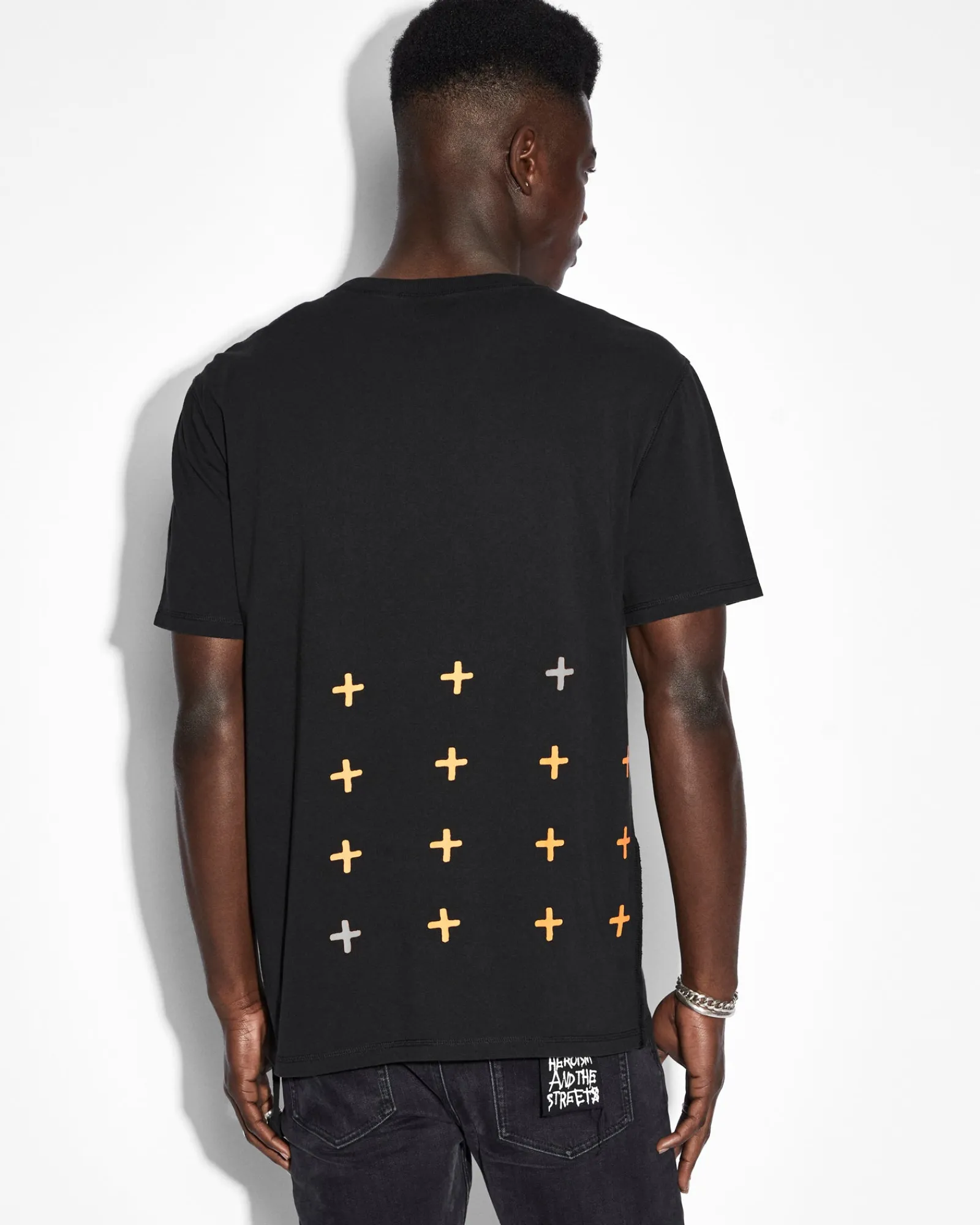 Shop Ksubi Fake Kash Ss Tee Black Orange