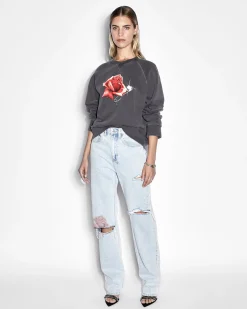 Hot Ksubi Feels Good Raglan Crew Charcoal