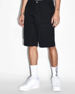 Hot Ksubi Fugitive Cargo Short Tru Black