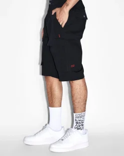 Hot Ksubi Fugitive Cargo Short Tru Black