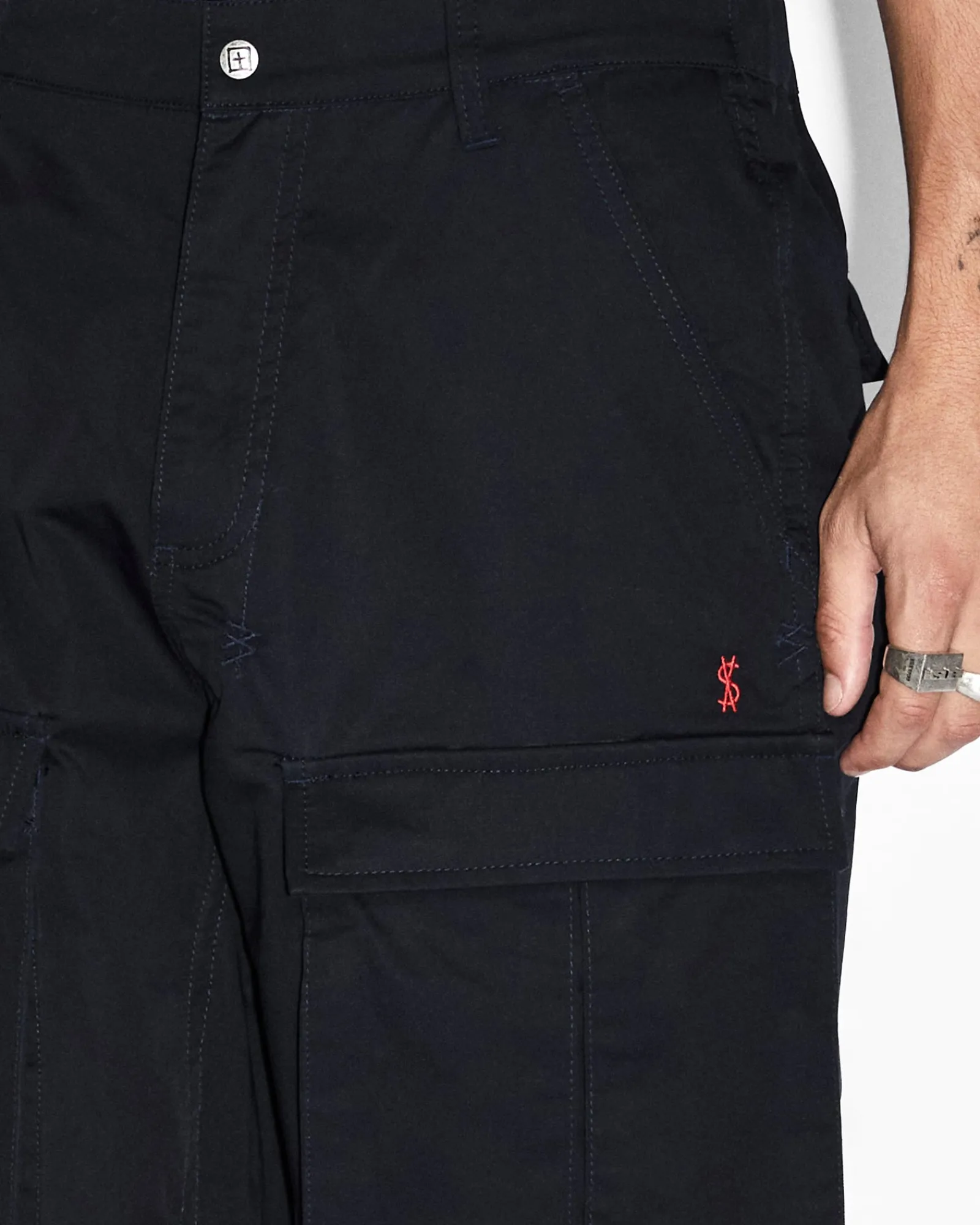 Hot Ksubi Fugitive Cargo Short Tru Black