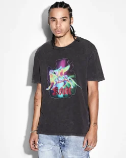 Hot Ksubi Griffin Kash Ss Tee Acid Black