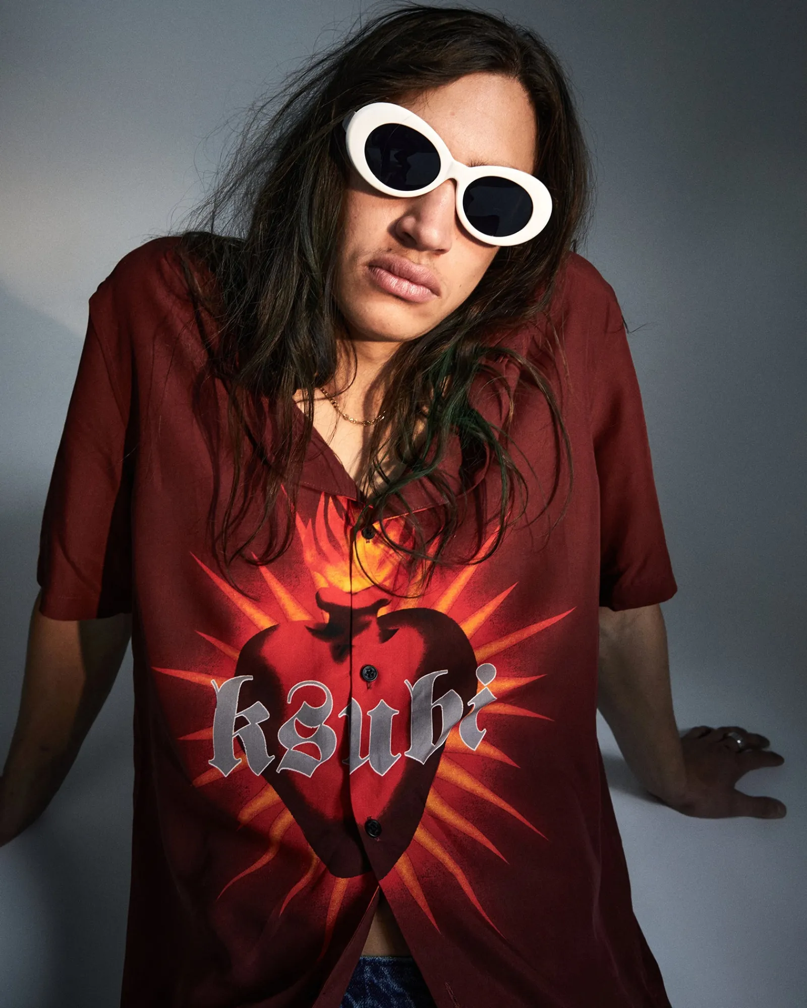 Store Ksubi Heart Resort Ss Shirt Crimson