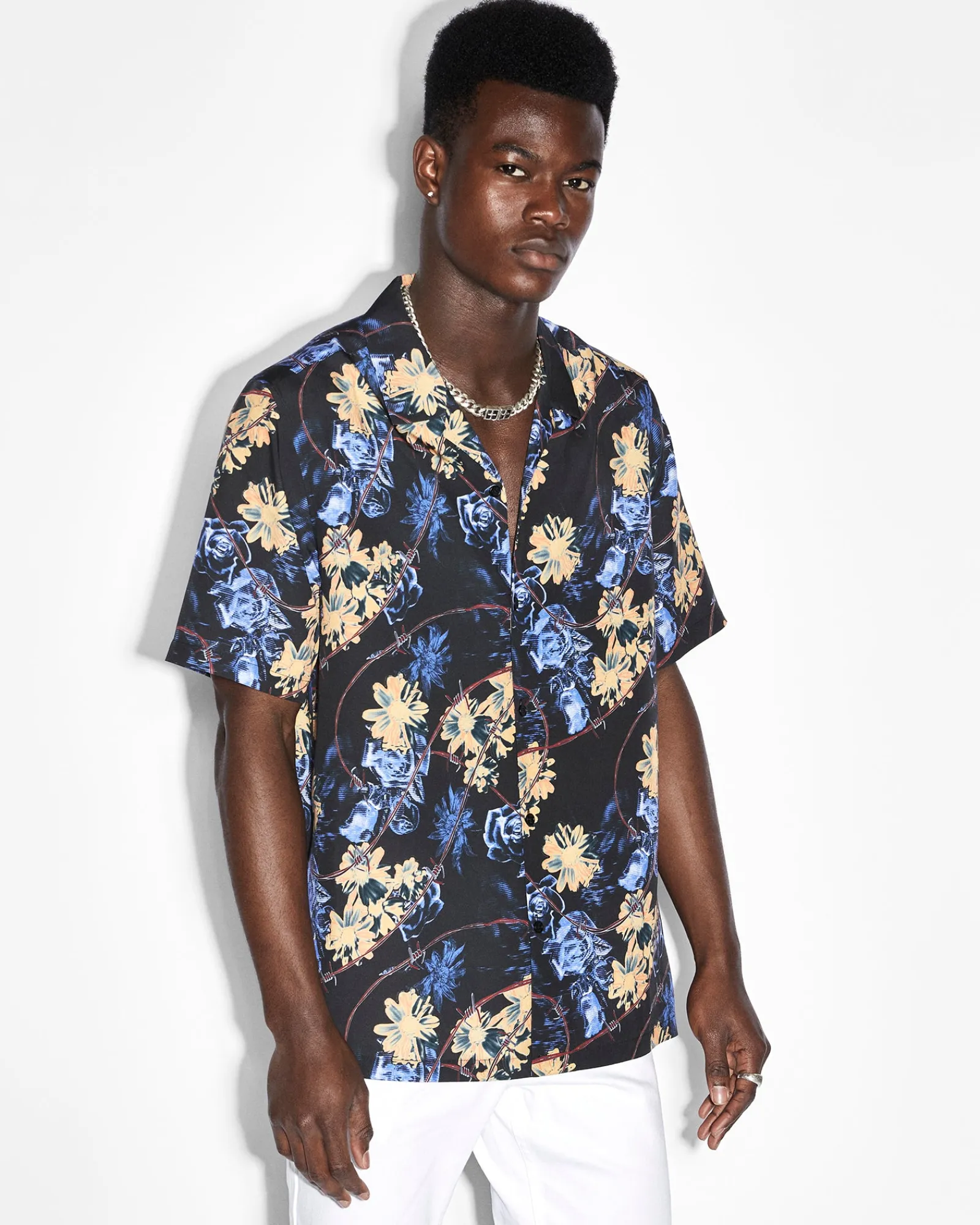 Hot Ksubi Hyperflower Resort Ss Shirt Black