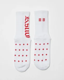 Best Sale Ksubi Icon Ksocks White/Red