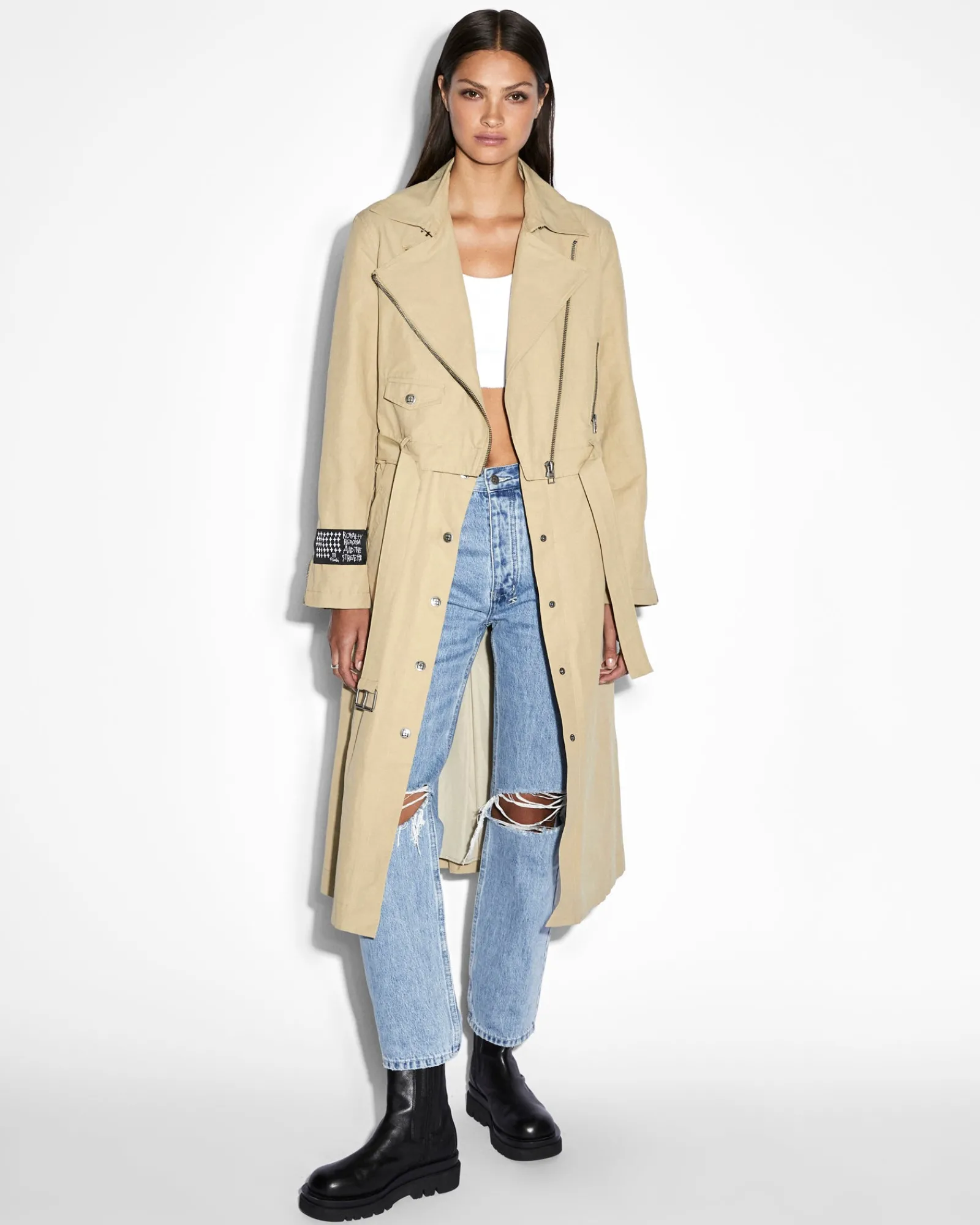 Cheap Ksubi Incognito Biker/Trench Khaki