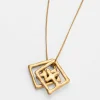 Online Ksubi 18K Aged Box Cross Necklace